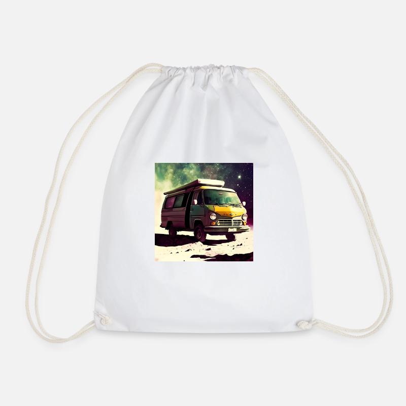 Space Wohnmobil - Turnbeutel - Weiß