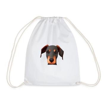 Doberman Chien Doberman Puppy Doberman Dresseur - Sac de sport léger - blanc - Devant