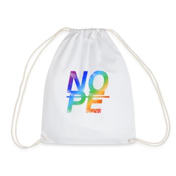 NOPE - don't be a yes sayer! - Drawstring Bag - white - Front