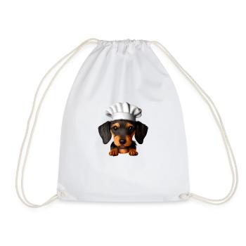Teckel chien cuisine chiens teckel chiot restaurateur - Sac de sport léger - blanc - Devant