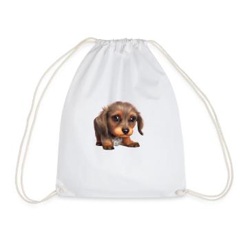 Hund Hundehalter Dachshund Hunde Dackelwelpe - Turnbeutel - Weiß - Vorne