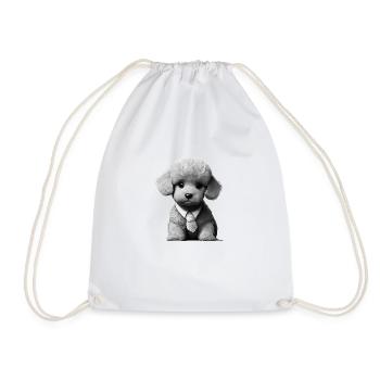 Chien Propriétaire Caniche Chien Amour Caniche Chiot Chien Chiot - Sac de sport léger - blanc - Devant