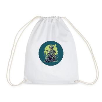 Dead Rider - The biker zombie - Drawstring Bag - white - Front