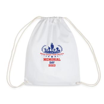 N’oubliez jamais leur service Memorial Day 2023 - Sac de sport léger - blanc - Devant