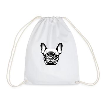 Chien Bulldog Chiens Propriétaires de chiens Propriétaires de chiens - Sac de sport léger - blanc - Devant