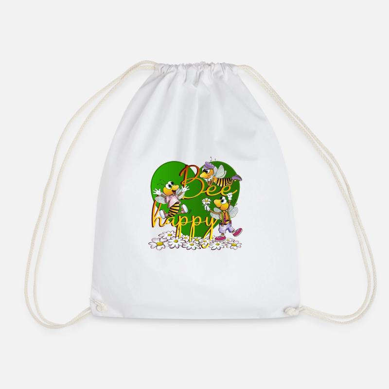 abeille heureuse - Sac de sport léger - blanc