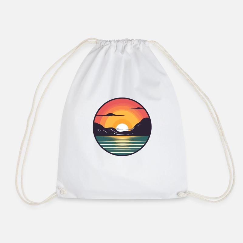Sonnenuntergang - Turnbeutel - Weiß