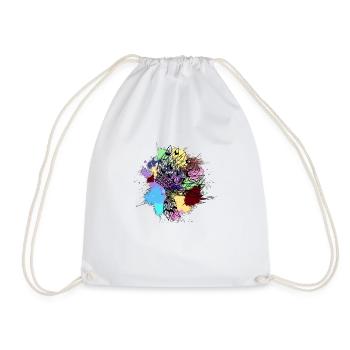 coiffe indienne noire couleurs vives - Sac de sport léger - blanc - Devant