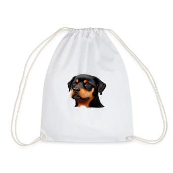 Chiot Rottweiler Chien Rottweiler Puppy Dogs - Sac de sport léger - blanc - Devant
