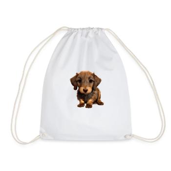 Hundehalter Dachshund Hund Dackelwelpe Hunde - Turnbeutel - Weiß - Vorne