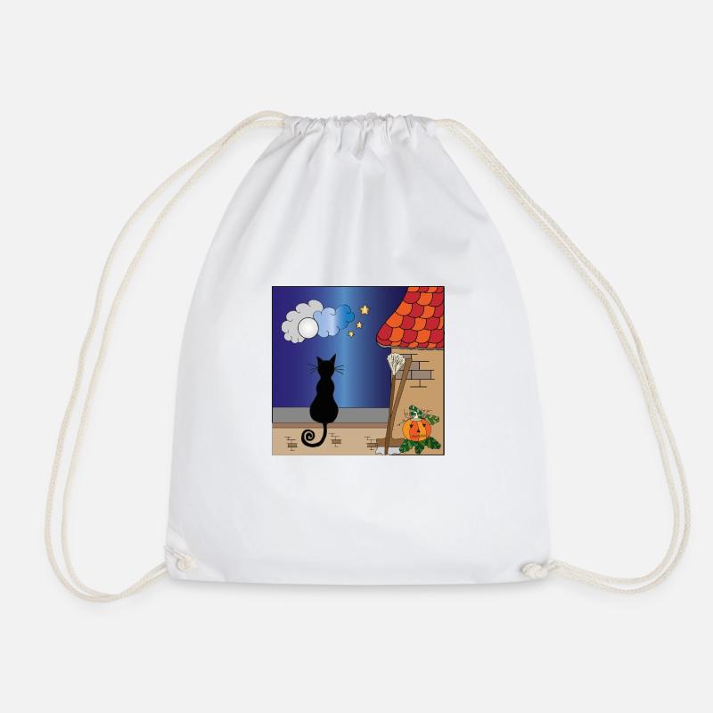 Couleur du chat sur le mur - Sac de sport léger - blanc