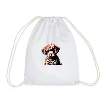 Caniche Chien Amour Caniche Chiot Chien Chiot Propriétaire de chien - Sac de sport léger - blanc - Devant