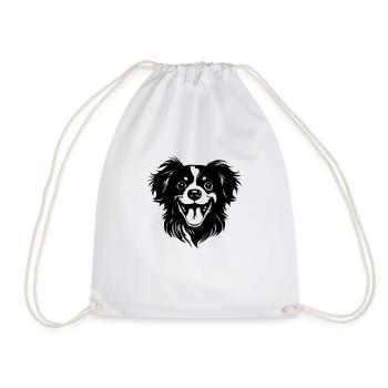 chiot heureux - Sac de sport léger - blanc - Devant