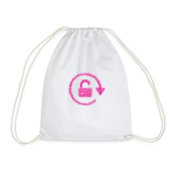 Lock Turn - Drawstring Bag - white - Front