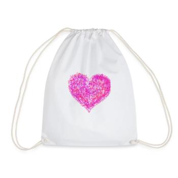 « Heart Beat Tee » ❤️ - Sac de sport léger - blanc - Devant