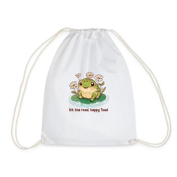 Hit the road, happy Toad - Sac de sport léger - blanc - Devant