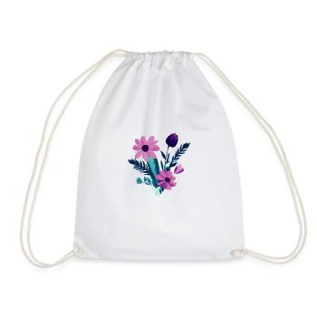 Bouquet de fleurs Plantes Violettes - Sac de sport léger - blanc - Devant