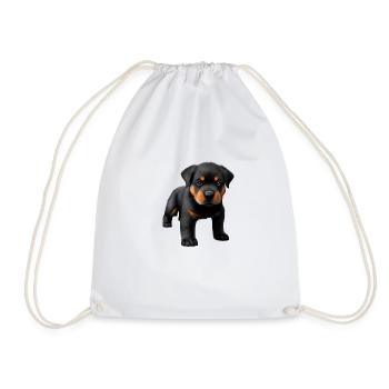 Rottweiler Dog Dog Puppy Dogs Rottweiler Puppy - Drawstring Bag - white - Front
