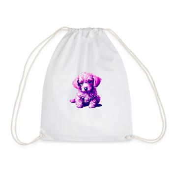 Caniche Dog Propriétaire Caniche Chiot Chiot Chien Amour Chien Amour Chien Amour - Sac de sport léger - blanc - Devant