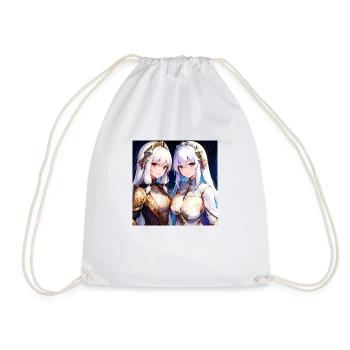 Anime Fantasy Girl 10 - Drawstring Bag - white - Front