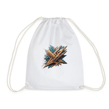 Conception de graffitis fous cool - Sac de sport léger - blanc - Devant