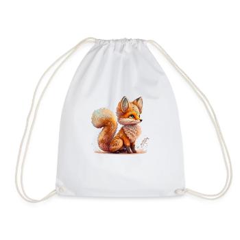 Eltefia Fox - Drawstring Bag - white - Front