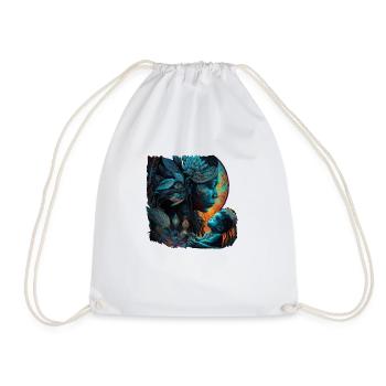 Mother and Daughter Fantasy Gift - Drawstring Bag - white - Front