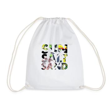 Summer surf croatia beach paradise hrvatska party - Drawstring Bag - white - Front