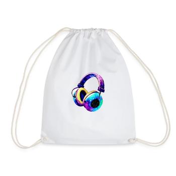 Listen to music Singing Musicians Headphones Gamer Singer - Drawstring Bag - white - Front