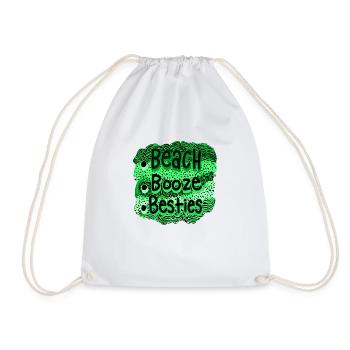 Summer surf croatia beach paradise party vibes Usa - Drawstring Bag - white - Front