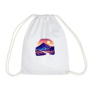 Mountains Hiking Mountain Hiking Hiking Mountain Hikers - Drawstring Bag - white - Front