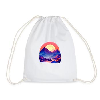 Mountains Hiking Mountain Hiking Hiking Mountain Hikers - Drawstring Bag - white - Front