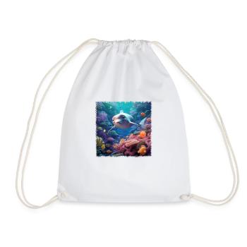 Dauphin heureux - Sac de sport léger - blanc - Devant