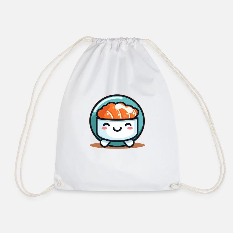 Niedliches Sushi-Maskottchen - Turnbeutel - Weiß