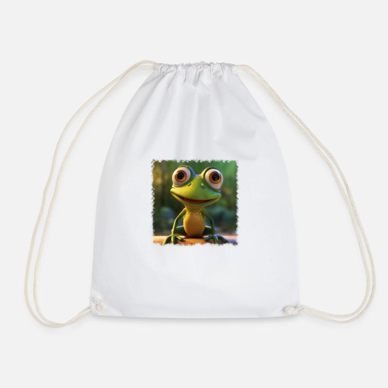 Kleiner Frosch - Turnbeutel - Weiß