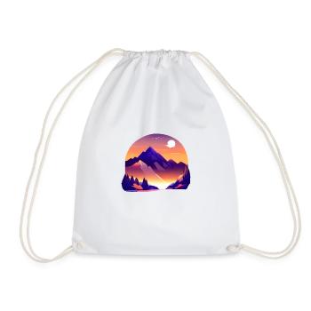 Mountains Hiking Mountain Hiking Hiking Mountain Hikers - Drawstring Bag - white - Front