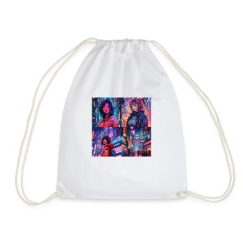 Tokyo Girls - Drawstring Bag - white - Front