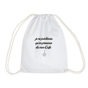 Je ne parlerais qu’en présence de mon café - Sac de sport léger - blanc - Devant
