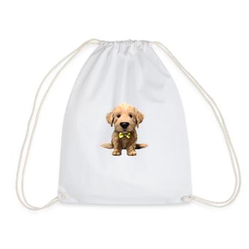 Dog owners Golden Retriever puppy dogs - Drawstring Bag - white - Front