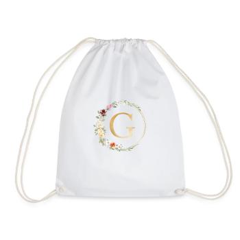 Monogramme G Floral personnalisable - Sac de sport léger - blanc - Devant