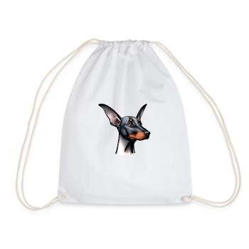 Doberman Doberman chiot chien Doberman dresseur - Sac de sport léger - blanc - Devant