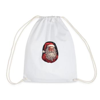 Santa Claus - Drawstring Bag - white - Front