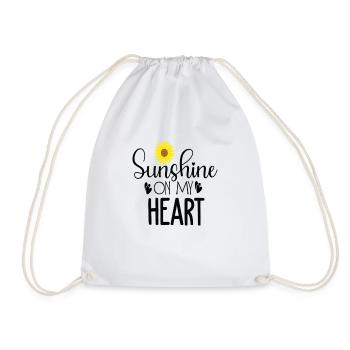 Du soleil sur mon cœur - Sac de sport léger - blanc - Devant