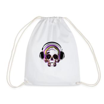 Punk Headphone - Turnbeutel - Weiß - Vorne