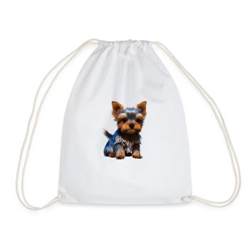 Dog Owner Yorkshire Terrier Puppy Dog - Drawstring Bag - white - Front