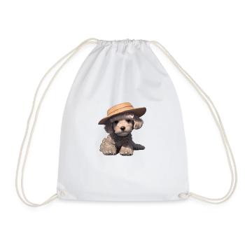 Propriétaire de chien Caniche chiot Chien chiot Caniche Chien amour de chien - Sac de sport léger - blanc - Devant