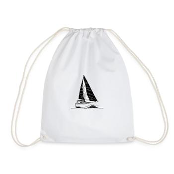 Voilier Voilier Voilier Voilier Marin - Sac de sport léger - blanc - Devant