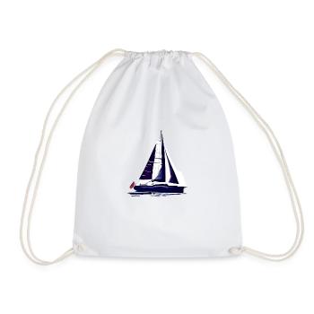 Sailing, Sailing Ship, Sailing, Sailor Sailboat - Drawstring Bag - white - Front