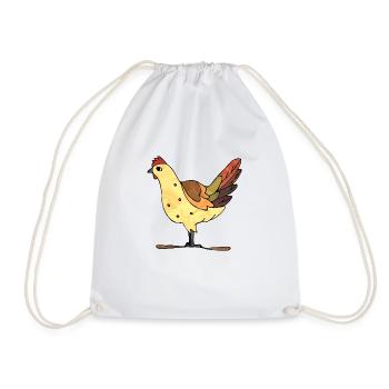 Hen - Drawstring Bag - white - Front