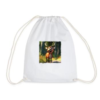 cerf doux - Sac de sport léger - blanc - Devant